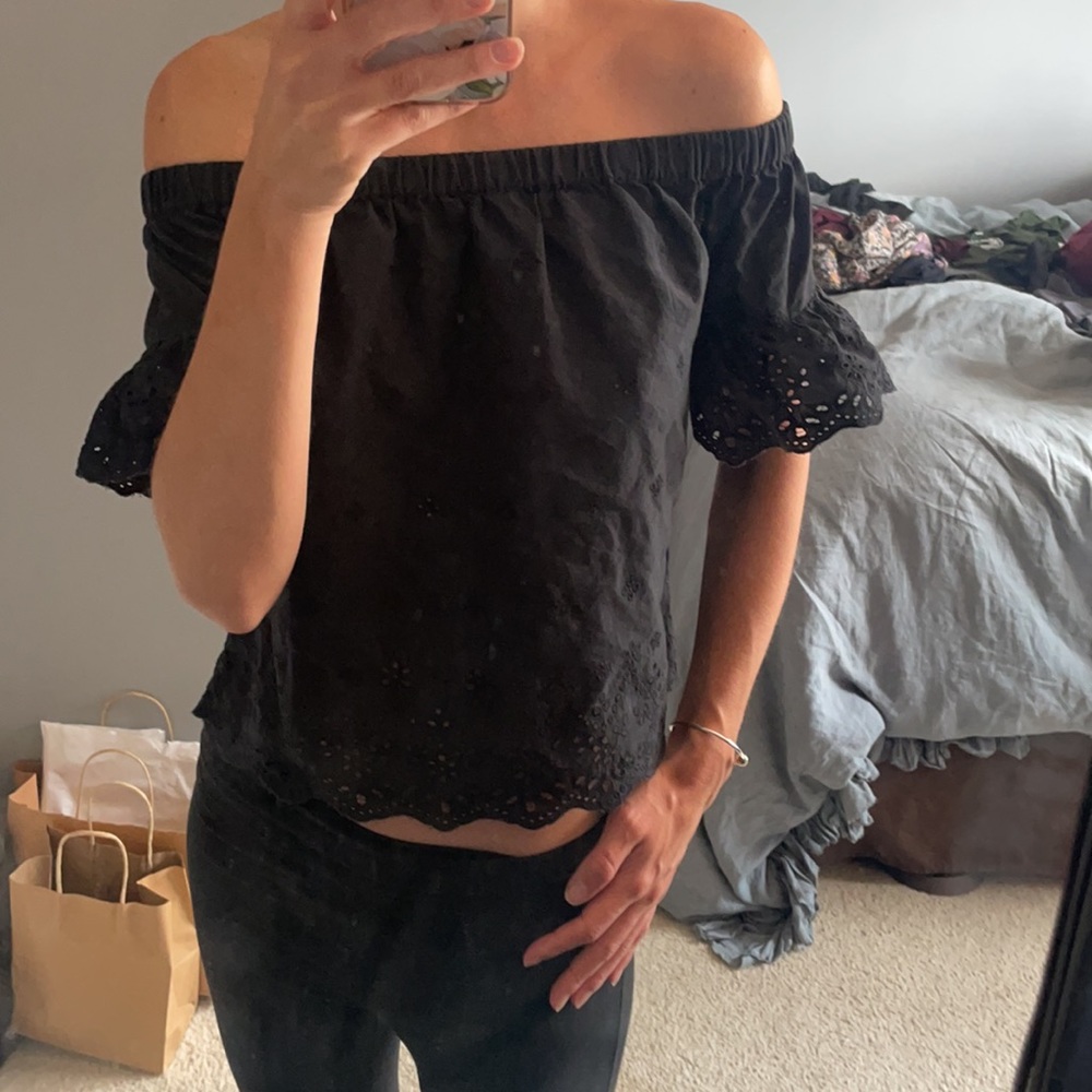 Madewell off the shoulder lace top. NWOT